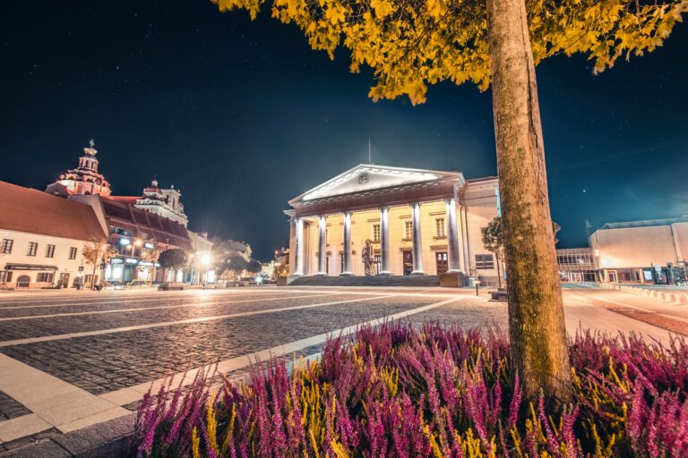 GoVilnius-TownHall-Oldtown-Night- Gabriel Khiterer